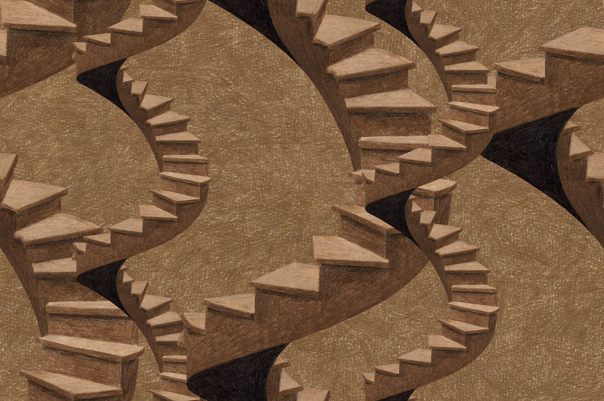 Scala Wood mural by Bien Fait