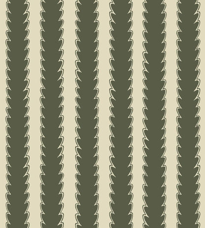 Scallop Stripe Wallpaper by Josephine Munsey Chaingate Green/Maitland Green