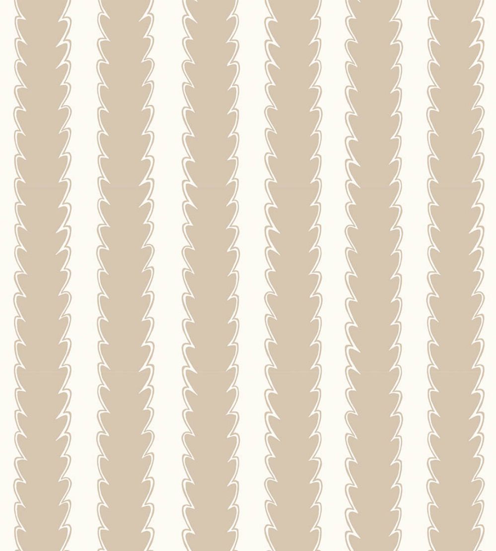 Scallop Stripe Wallpaper by Josephine Munsey Cromwell Stone/Hilles White