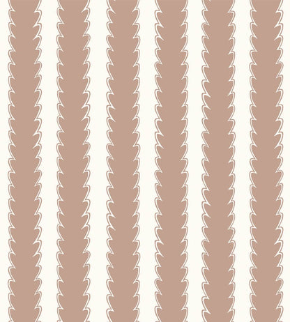 Scallop Stripe Wallpaper by Josephine Munsey Ham Pink/Hilles White