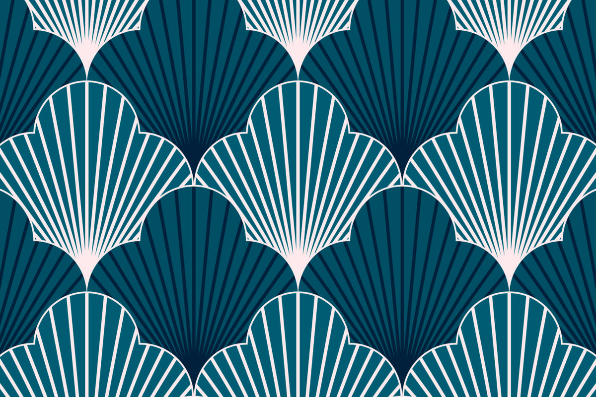 Scallop Blue wallpaper by Hovia