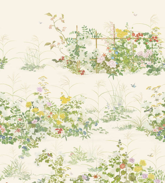 Scenic Flora Mural by Cole & Son Natural White