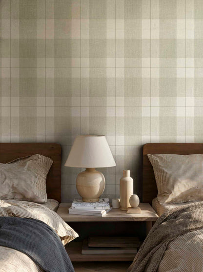 Scoticus contract wallcovering by Coordonné in White/Grey 64960515, shown in a styled room
