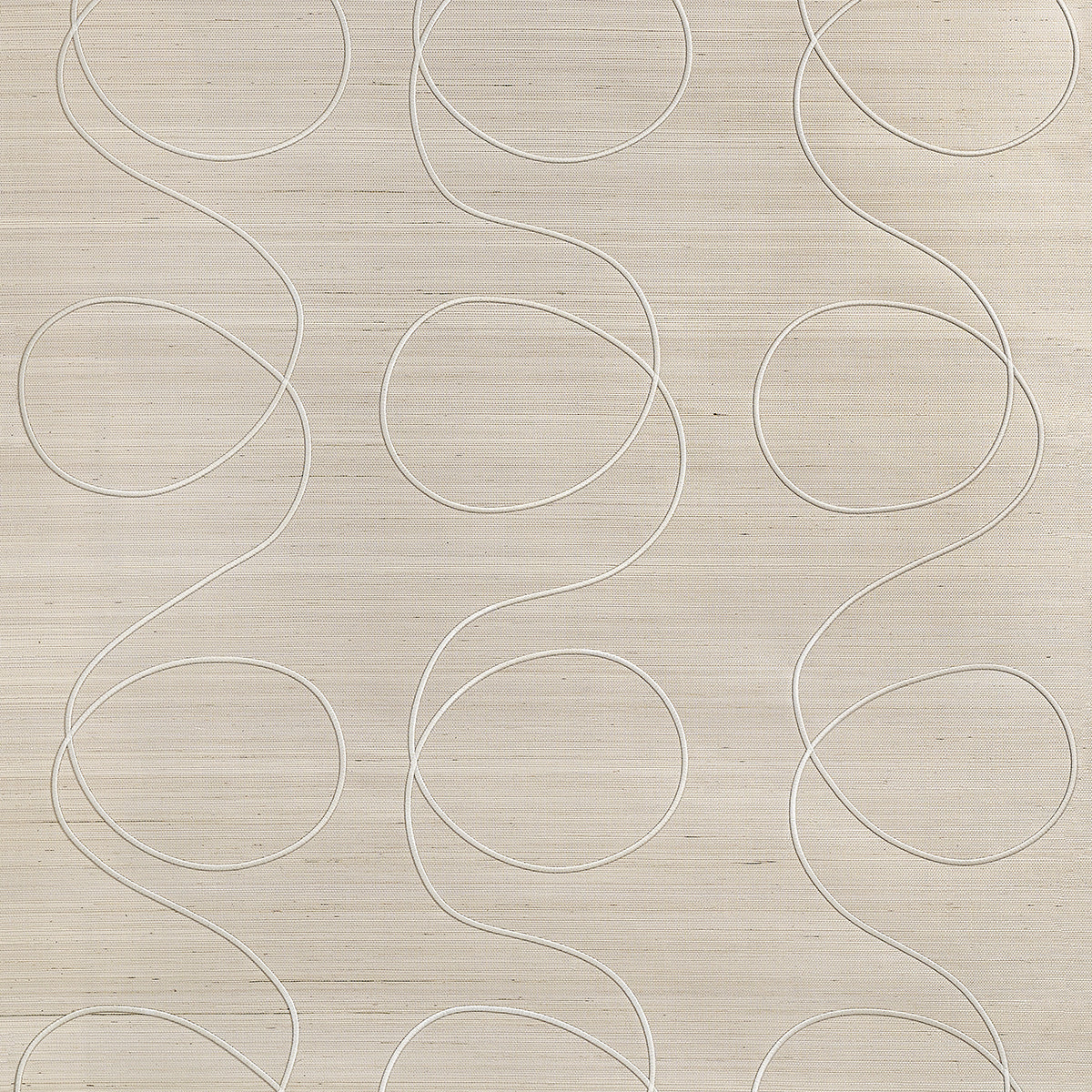 Scribbles Wallpaper by Phillip Jeffries in Beige with White (PJ 9652)