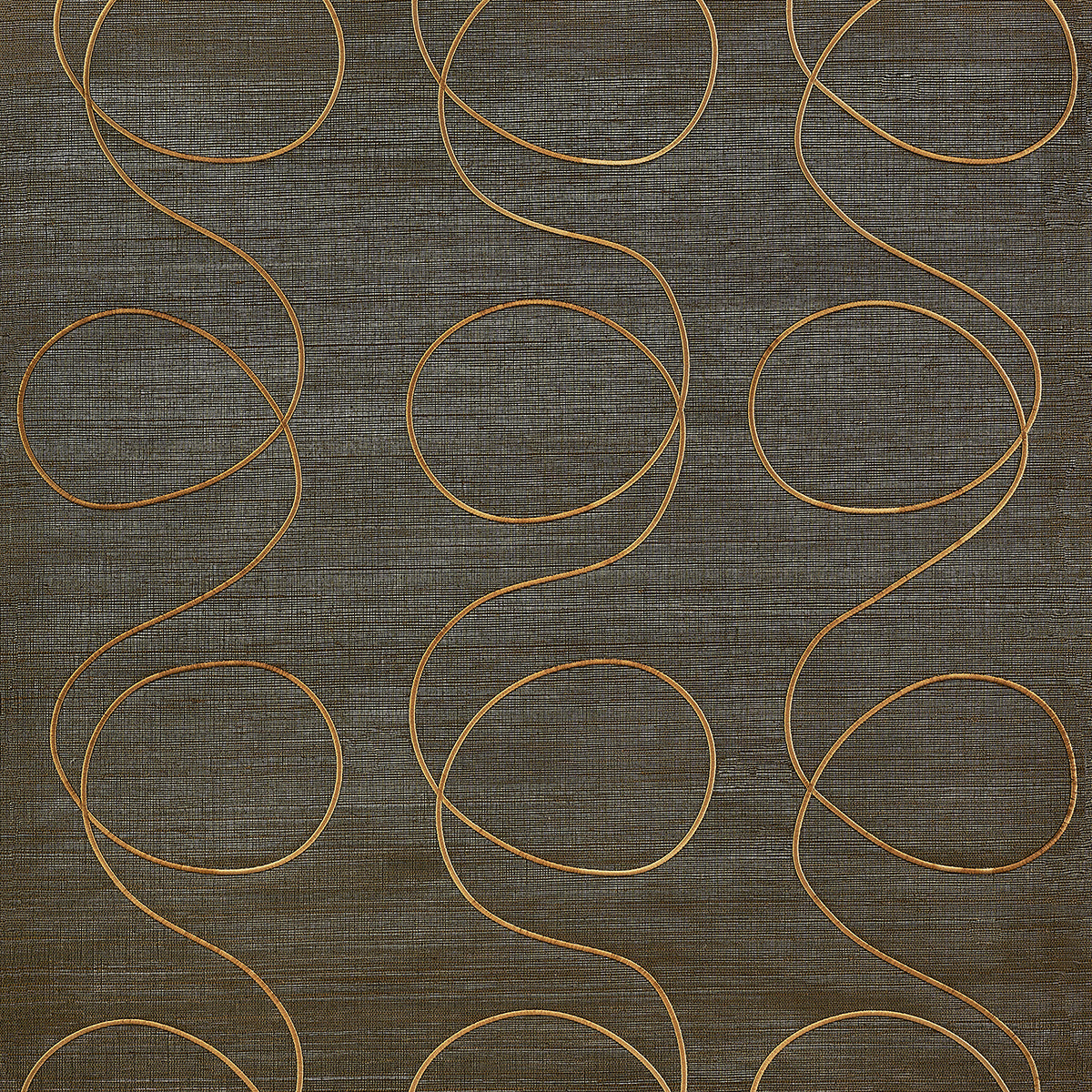 Scribbles Wallpaper by Phillip Jeffries in Grey with Gold (PJ 9653)