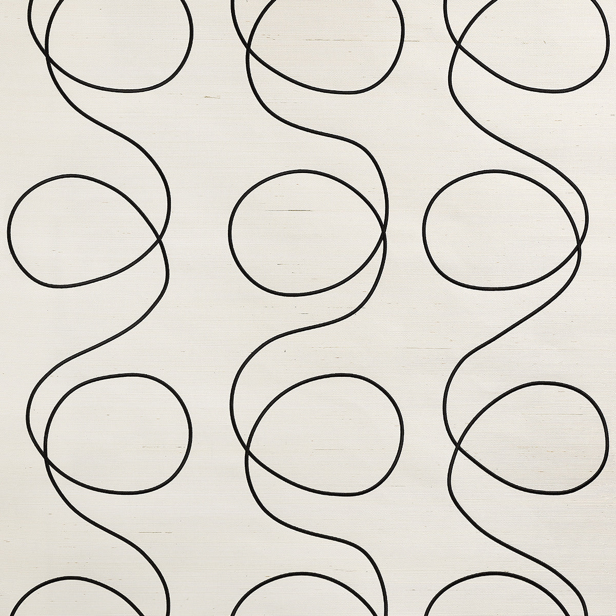 Scribbles Wallpaper by Phillip Jeffries in White with Black (PJ 9654)