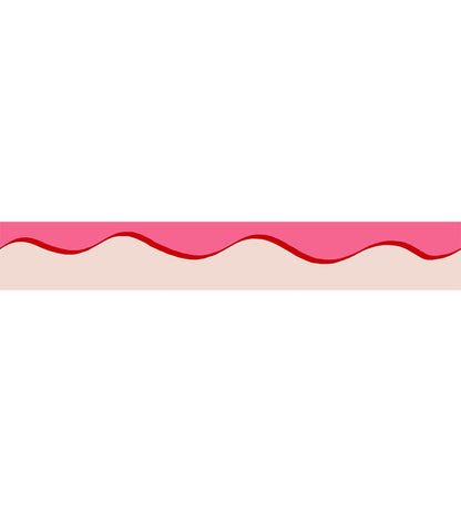 Scroll Border 5cm Wallpaper by Parker & Jules Brilliant Pink