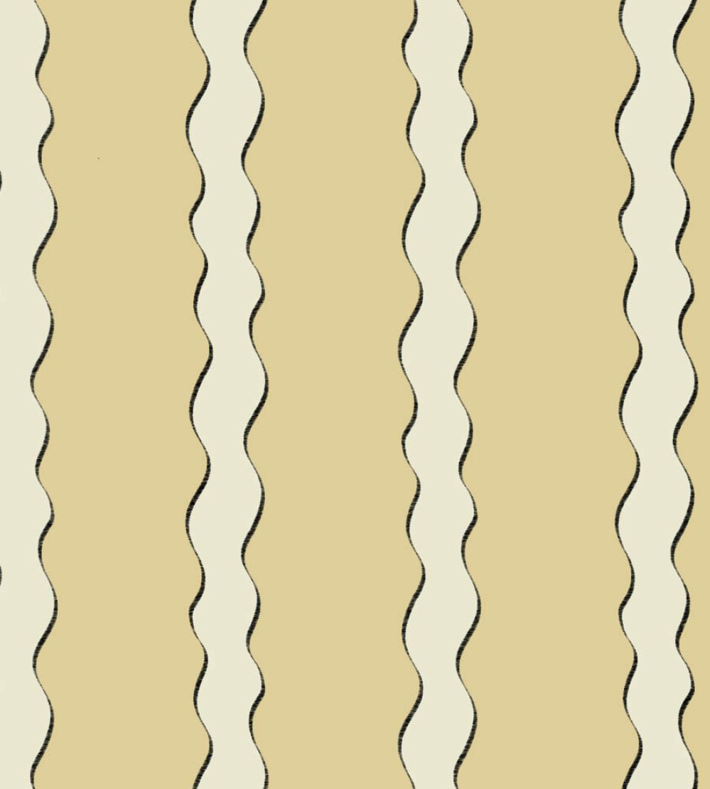 Scroll Stripe Fabric by Parker & Jules Butter