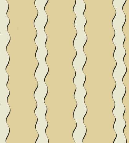 Scroll Stripe Fabric by Parker & Jules Butter