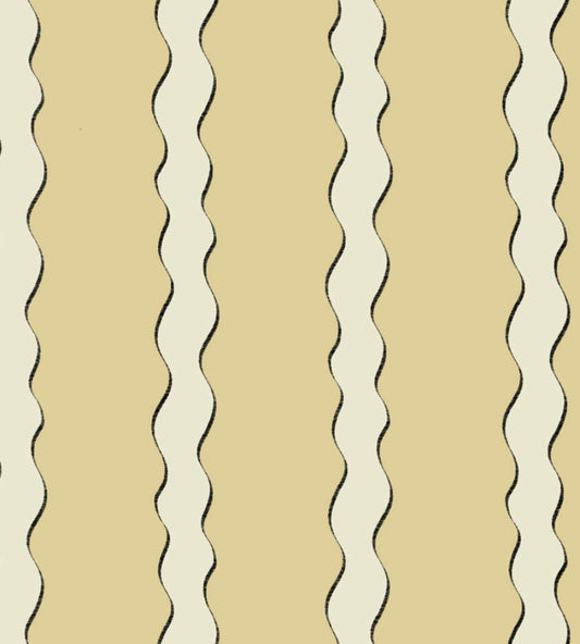 Scroll Stripe Fabric by Parker & Jules Butter