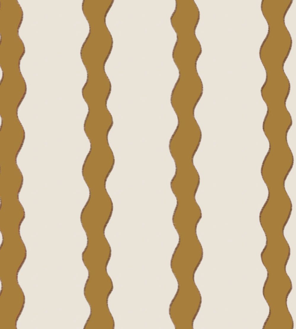 Scroll Stripe Fabric by Parker & Jules Saffron