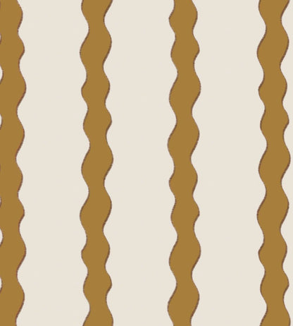 Scroll Stripe Fabric by Parker & Jules Saffron