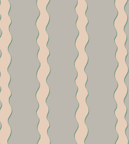 Scroll Stripe Fabric by Parker & Jules Verdigris