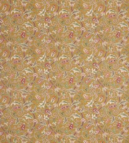 Scrolling Tulip Fabric by Morris & Co Gold
