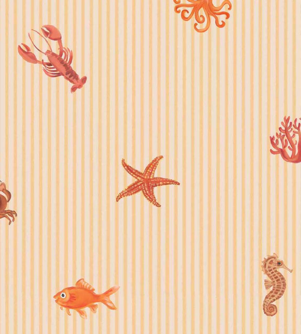Seaside Wallpaper by Eijffinger Orange