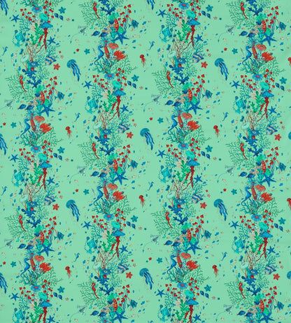 Seaforest Fabric by Clarke & Clarke Aqua