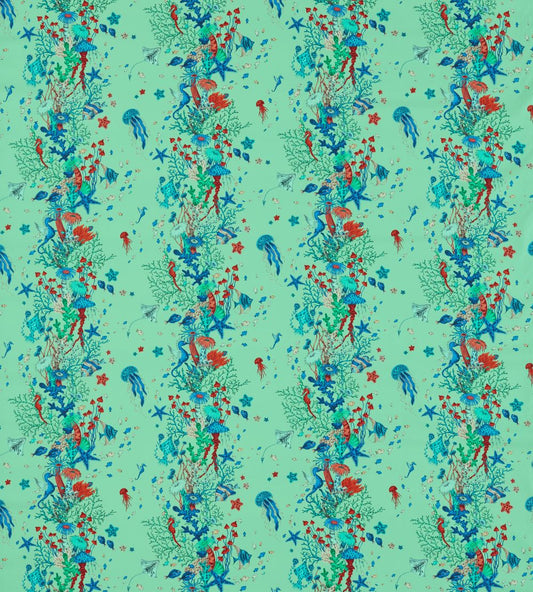 Seaforest Fabric by Clarke & Clarke Aqua