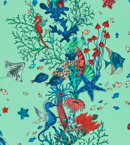 Seaforest Wallpaper by Clarke & Clarke Aqua