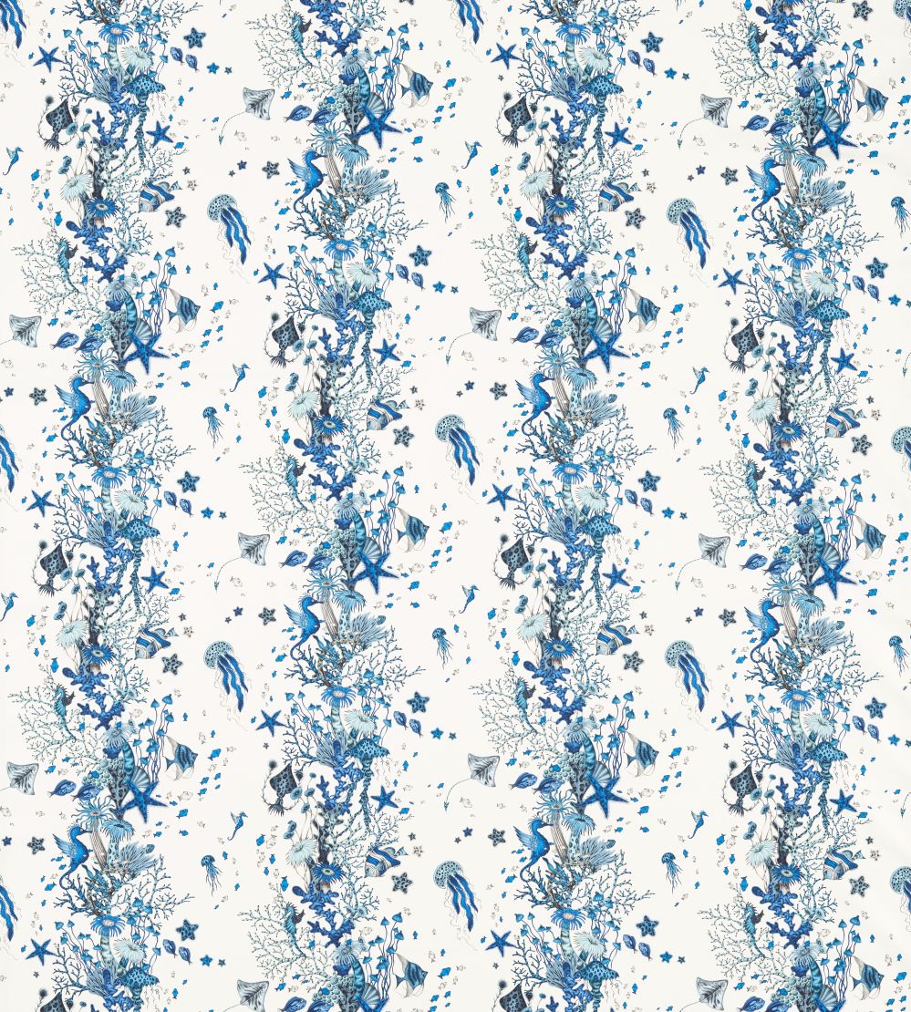 Seaforest Fabric by Clarke & Clarke Blue
