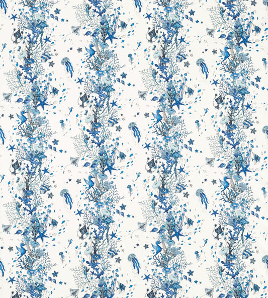 Seaforest Fabric by Clarke & Clarke Blue