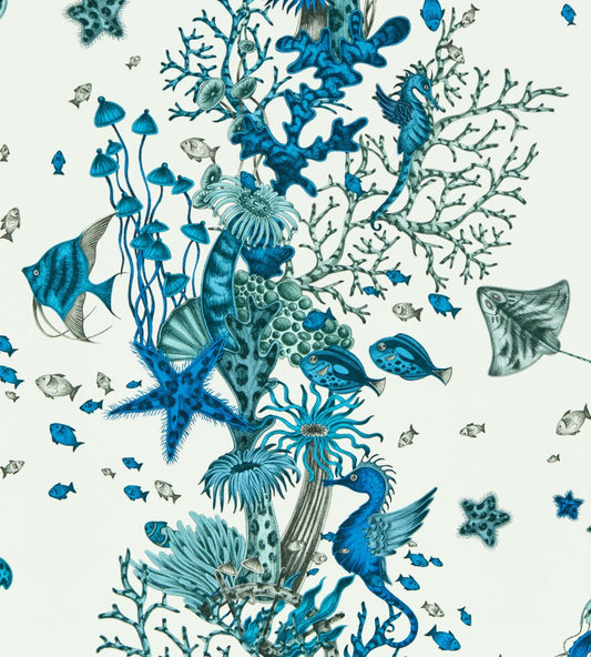 Seaforest Wallpaper by Clarke & Clarke Blue