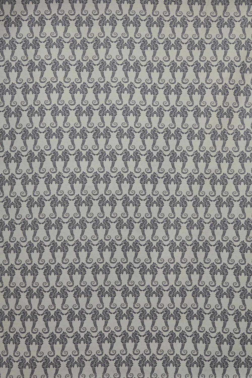 Seahorse Fabric by Barneby Gates Charcoal on Natural