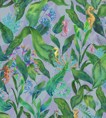 Seahorse Mangrove Wallpaper by Brand McKenzie Spring Green