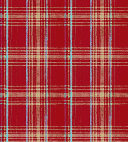 Seaport Plaid Wallpaper by MINDTHEGAP Red