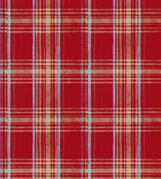 Seaport Plaid Wallpaper by MINDTHEGAP Red