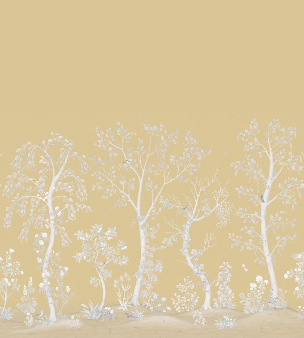 Seasonal Woods Mica Mural by Cole & Son Gold Pearl