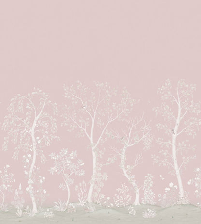 Seasonal Woods Mica Mural by Cole & Son Rose Quartz Pearl