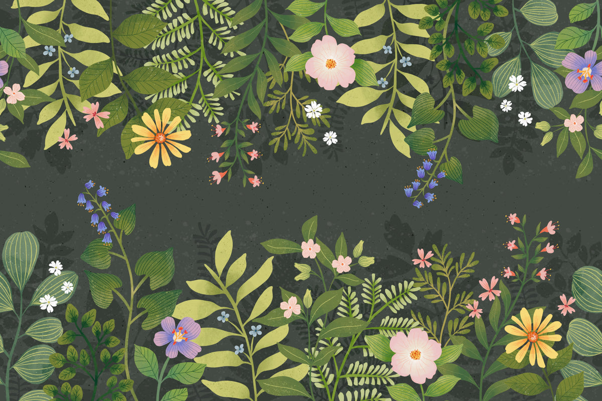 Secret Garden Dark mural by Hovia