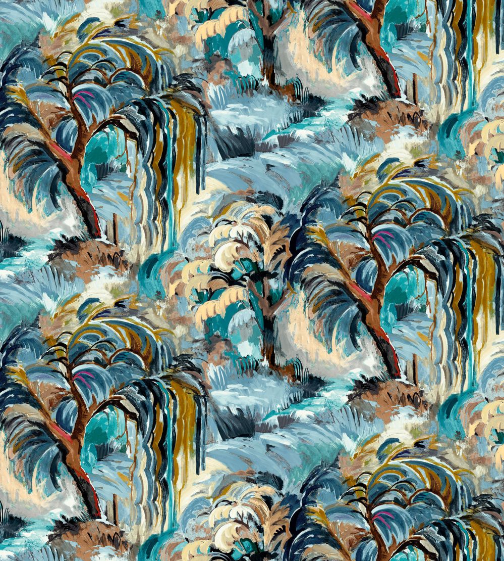 Secret Lagoon Midi Fabric by Arley House Ceru