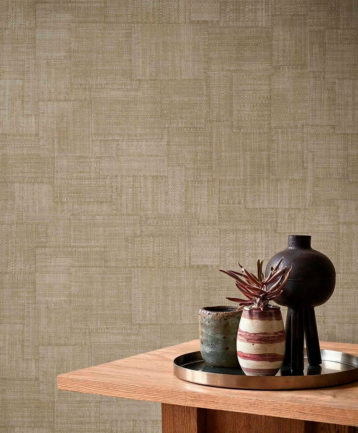 Sectum contract wallcovering by Coordonné in Beige/Nude 64946705, shown in a styled room