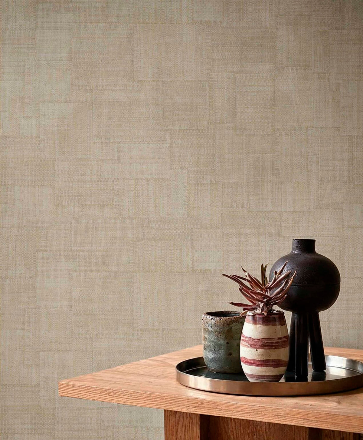 Sectum contract wallcovering by Coordonné in Beige/Nude 64946709, shown in a styled room