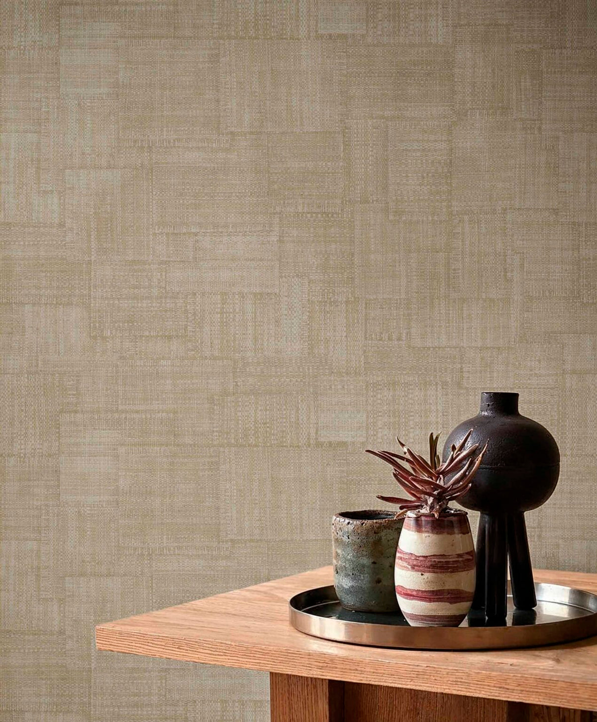 Sectum contract wallcovering by Coordonné in Beige/Nude 64946714, shown in a styled room