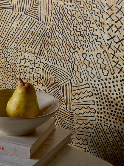 Segou Wallpaper by Pierre Frey shown in a room setting (view 2)