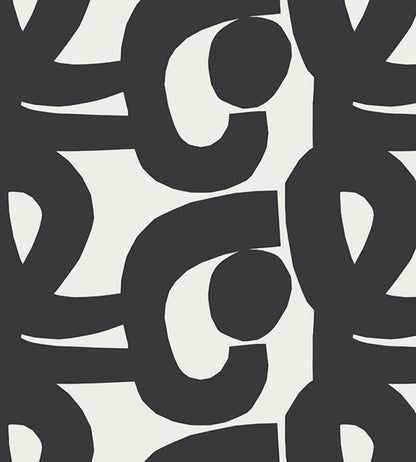 Seppel Wallpaper by Marimekko Black
