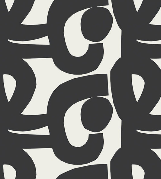Seppel Wallpaper by Marimekko Black