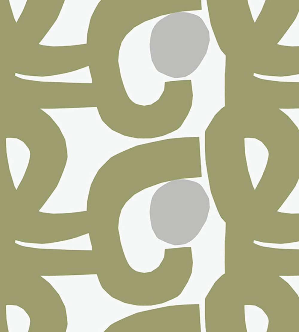 Seppel Metallic Wallpaper by Marimekko Green