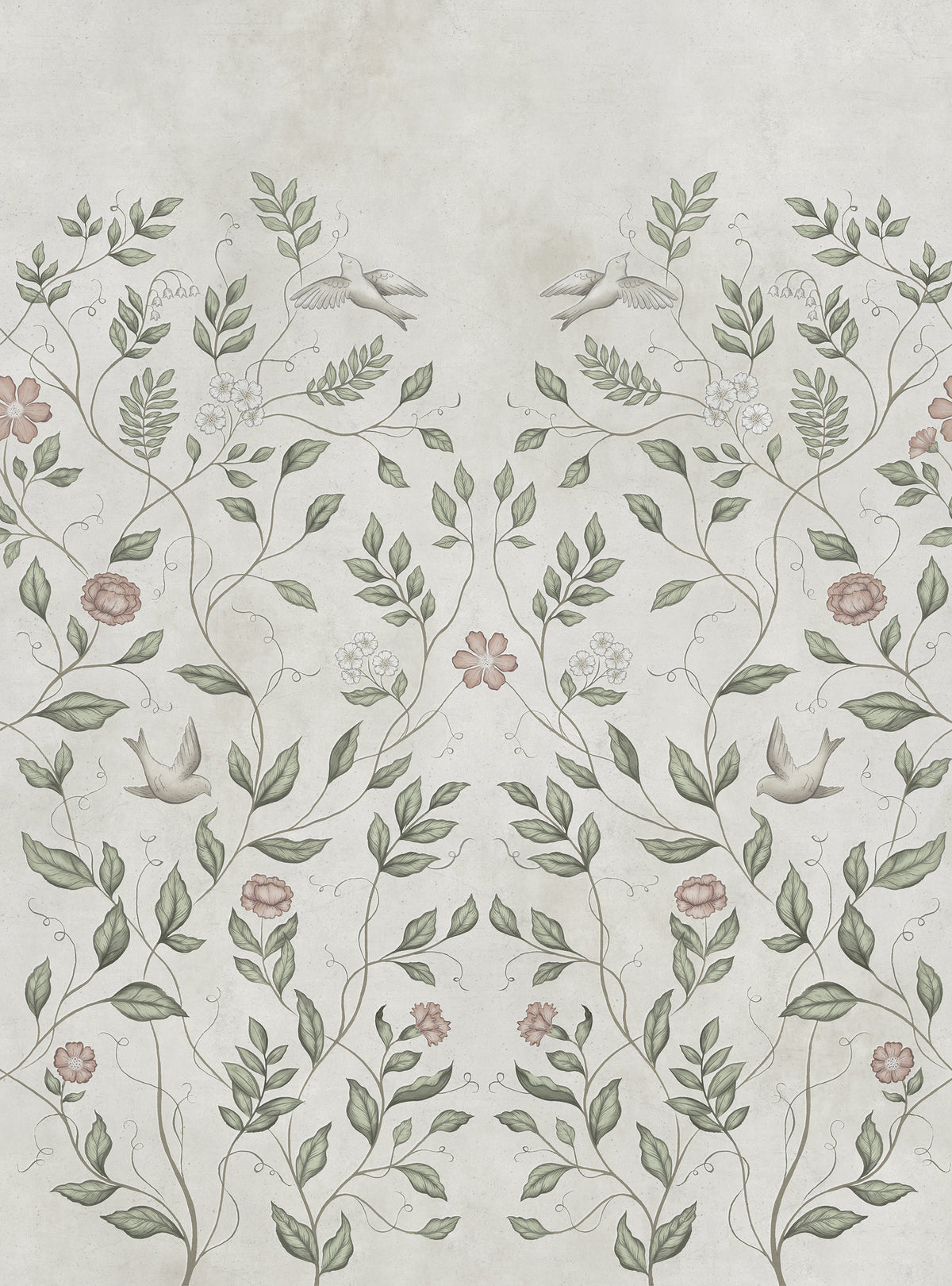 Serene Garden Beige mural by Rebel Walls