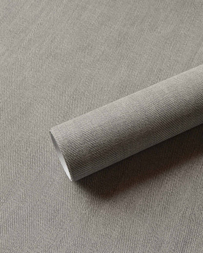 Sergé wallpaper by Coordonné in Acier, shown in a styled room