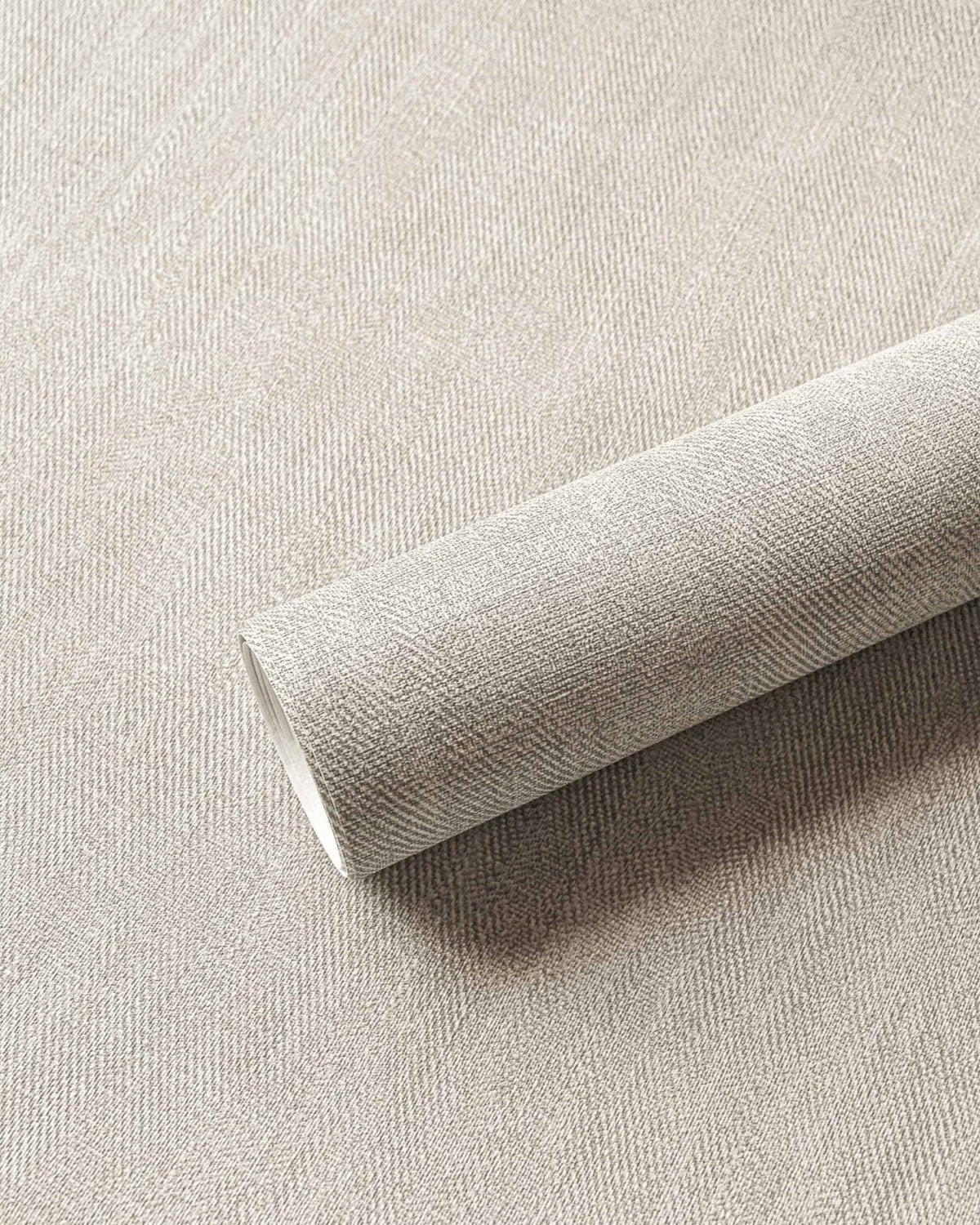 Sergé wallpaper by Coordonné in Naturel, shown in a styled room