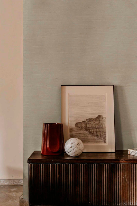 Sericum contract wallcovering by Coordonné in Beige/Nude 64935102, shown in a styled room