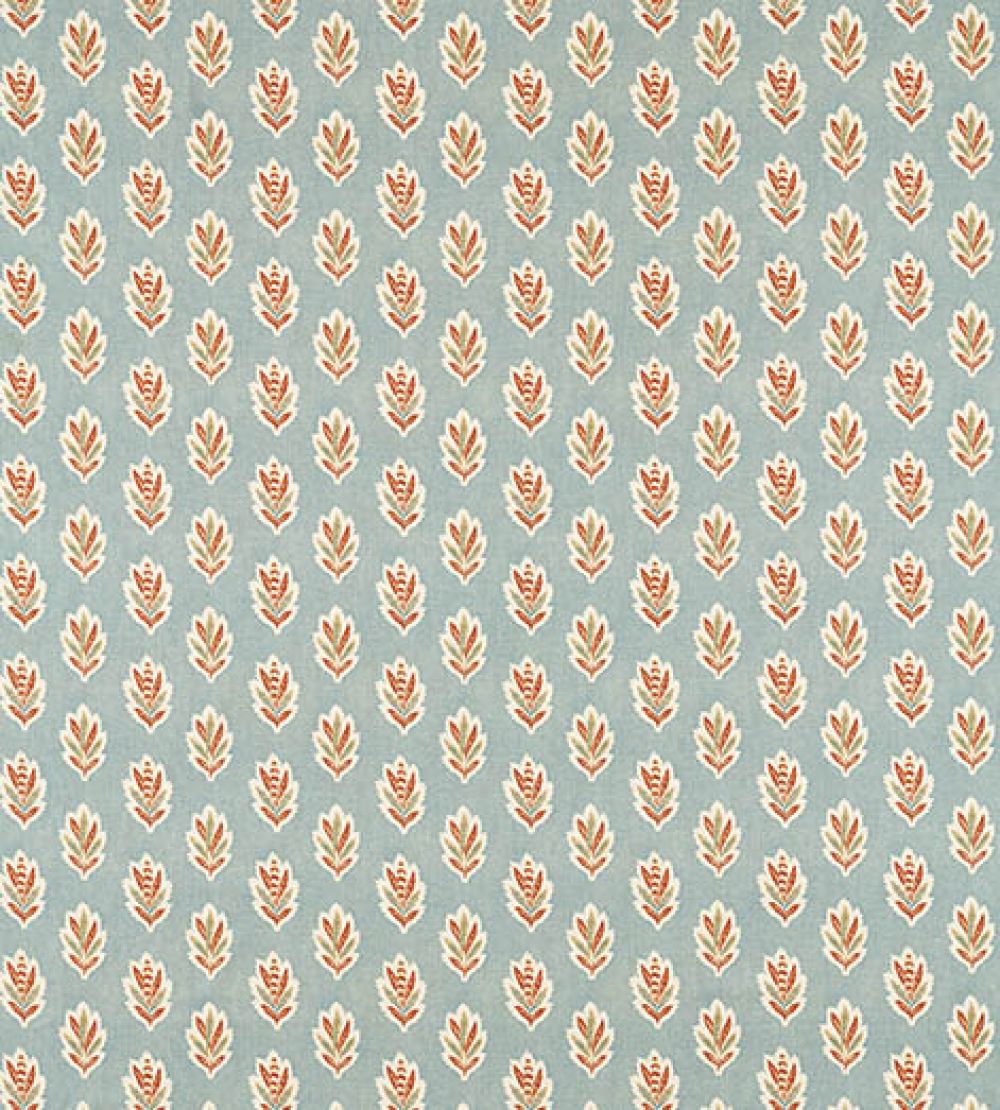 Sessile Leaf Fabric by Sanderson Blue Clay