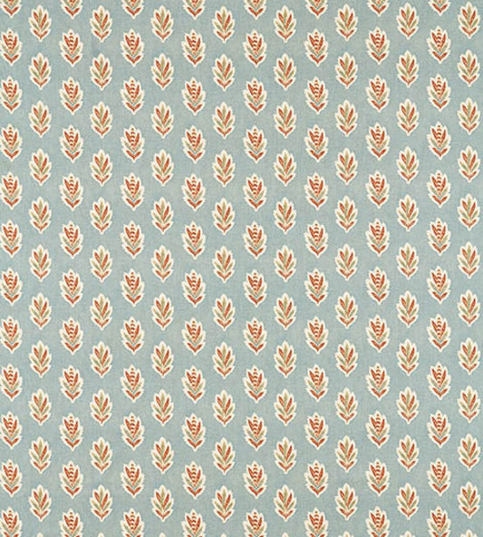 Sessile Leaf Fabric by Sanderson Blue Clay