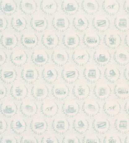 Set The Scene Fabric by Christopher Farr Cloth Aqua