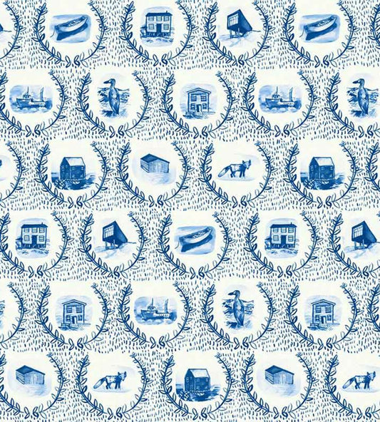 Set The Scene Wallpaper by Christopher Farr Cloth Cobalt