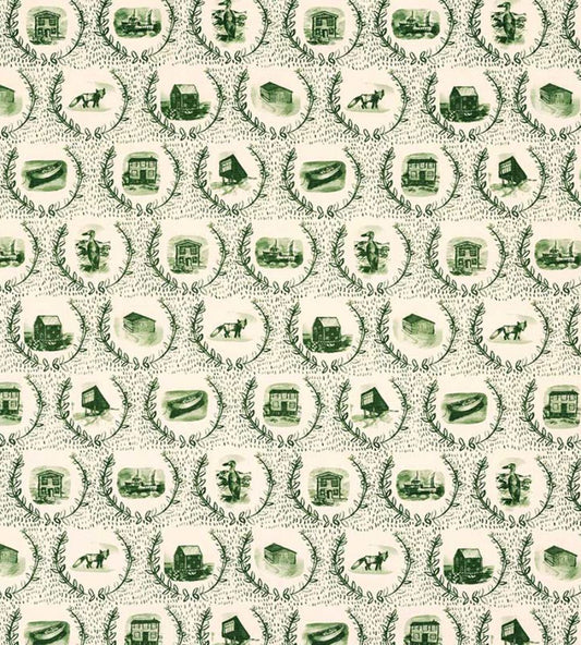 Set The Scene Fabric by Christopher Farr Cloth Olive