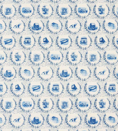 Set The Scene Fabric by Christopher Farr Cloth Royal Blue